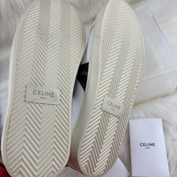 CELINE TRIOMPHE LEOPARD PRINT WHITE SNEAKERS
SIZE 40 
US 9.5 WOMANS - Picture 5 of 15